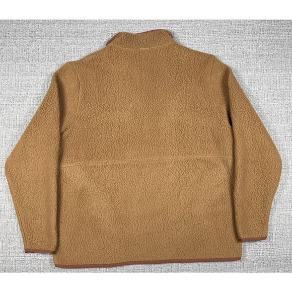 Patagonia Retro Pile Marsupial Nest Brown w/ Pink Zipper Puller Womens XL - Picture 6 of 10